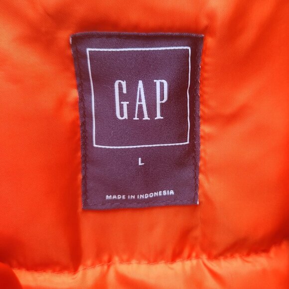 GAP Men's Primaloft Black Down Alternative Coat Hooded Zip-Up - Picture 14 of 16